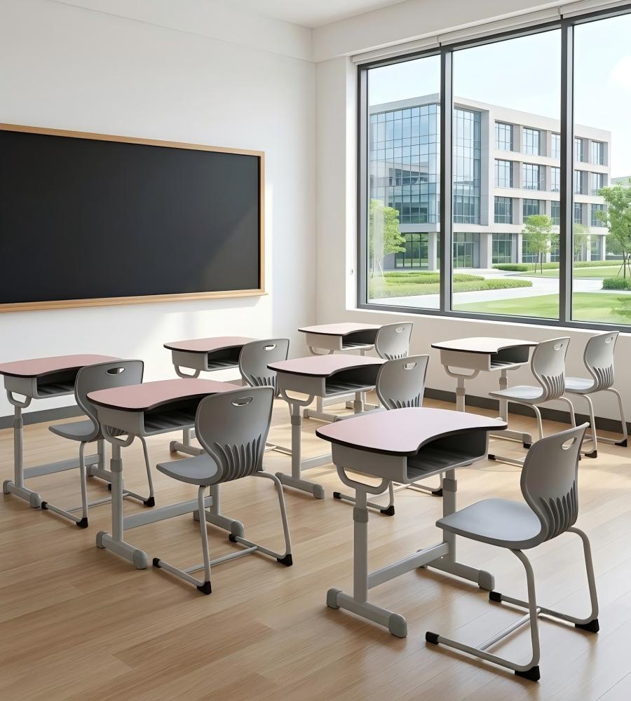 弧形面板貼合式升降學習桌 Ergonomic Height-Adjustable Study Desk with Curved Desktop