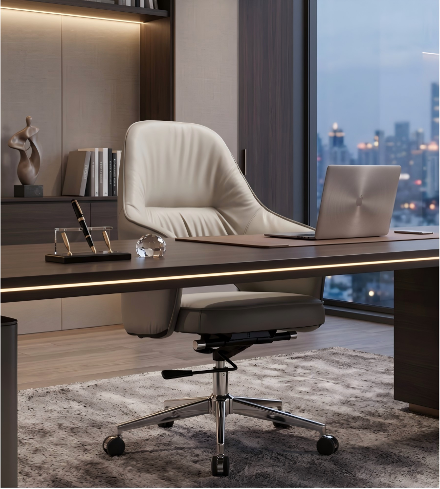 中背弧線扶手大班椅 Mid-Back Curved Design Executive Chair with Armrests