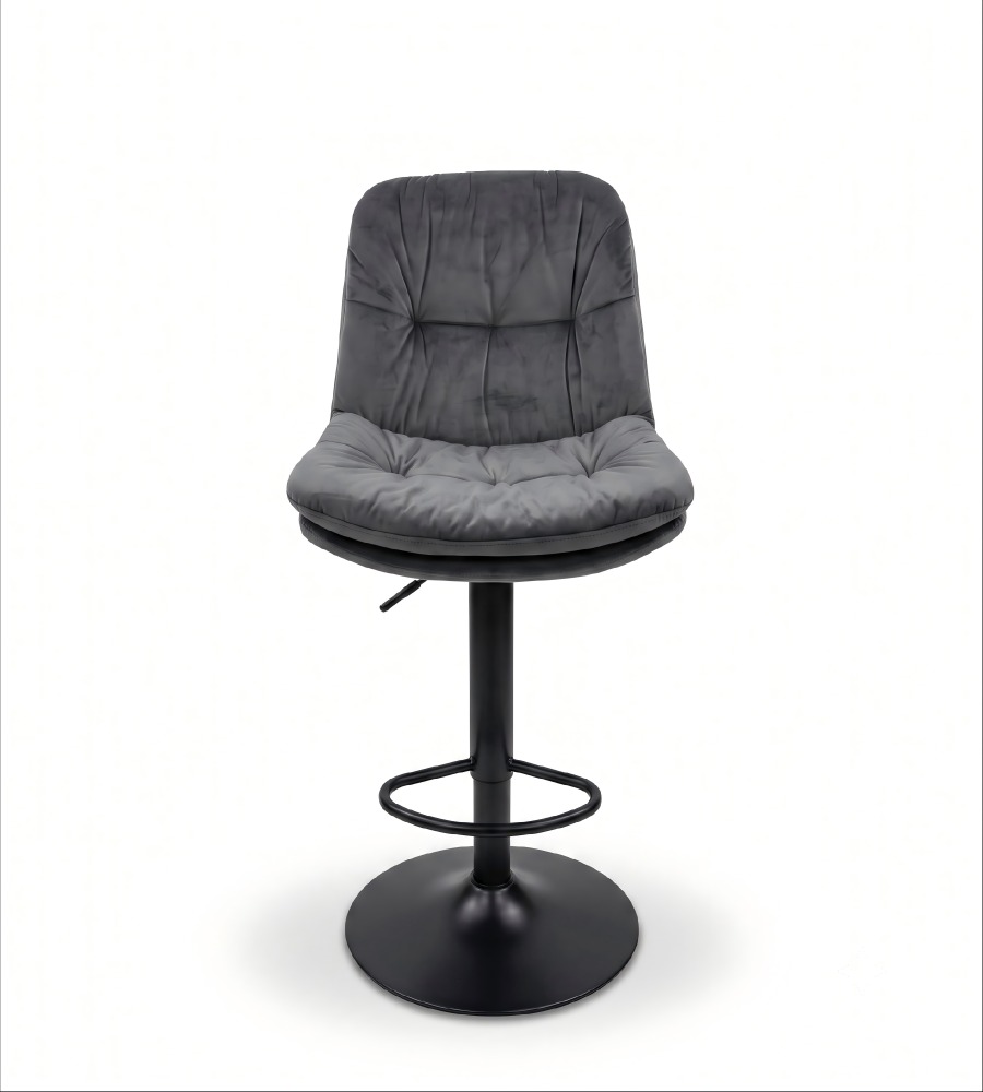 現代灰色布藝可升降吧椅 Modern Grey Fabric Adjustable Bar Stool