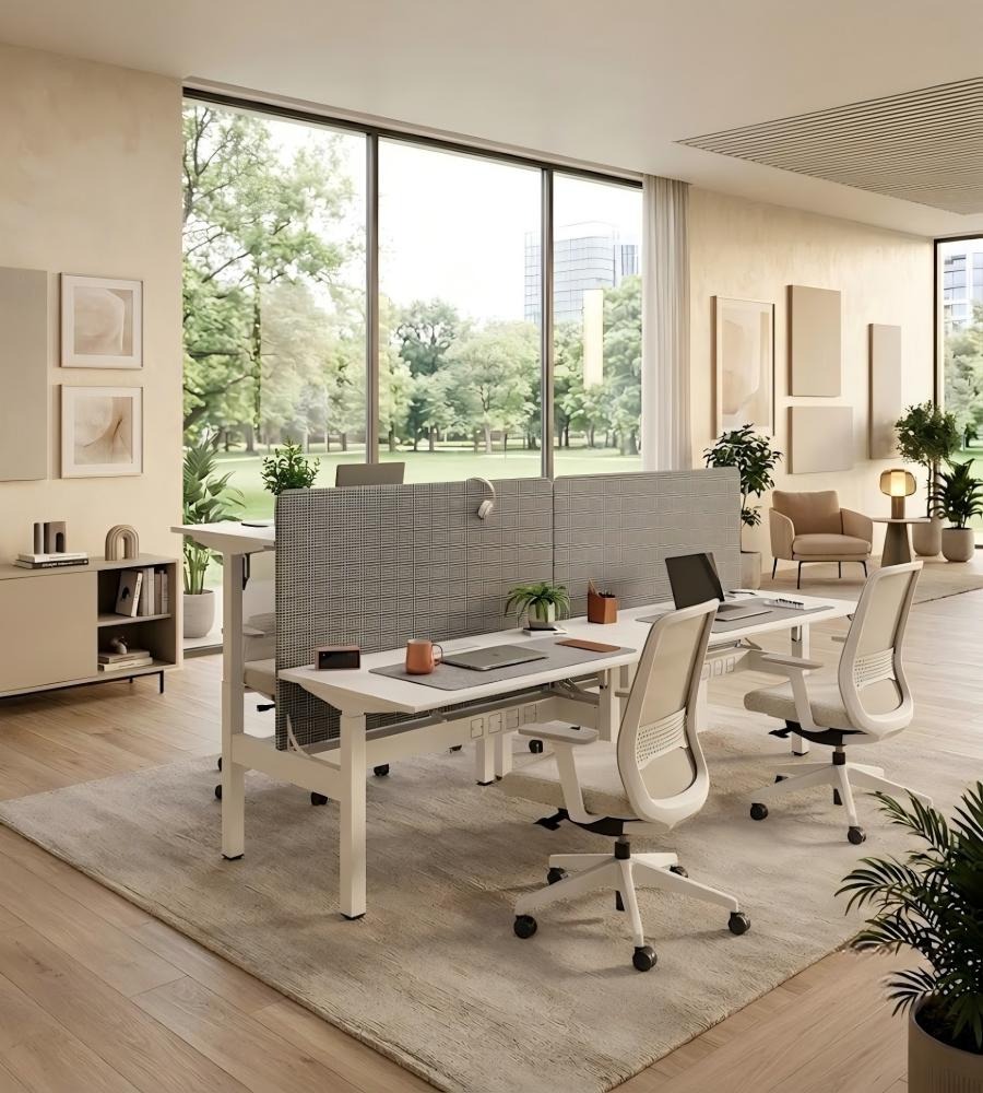 現代簡約雙人升降台 Modern Minimalist Dual Standing Desk