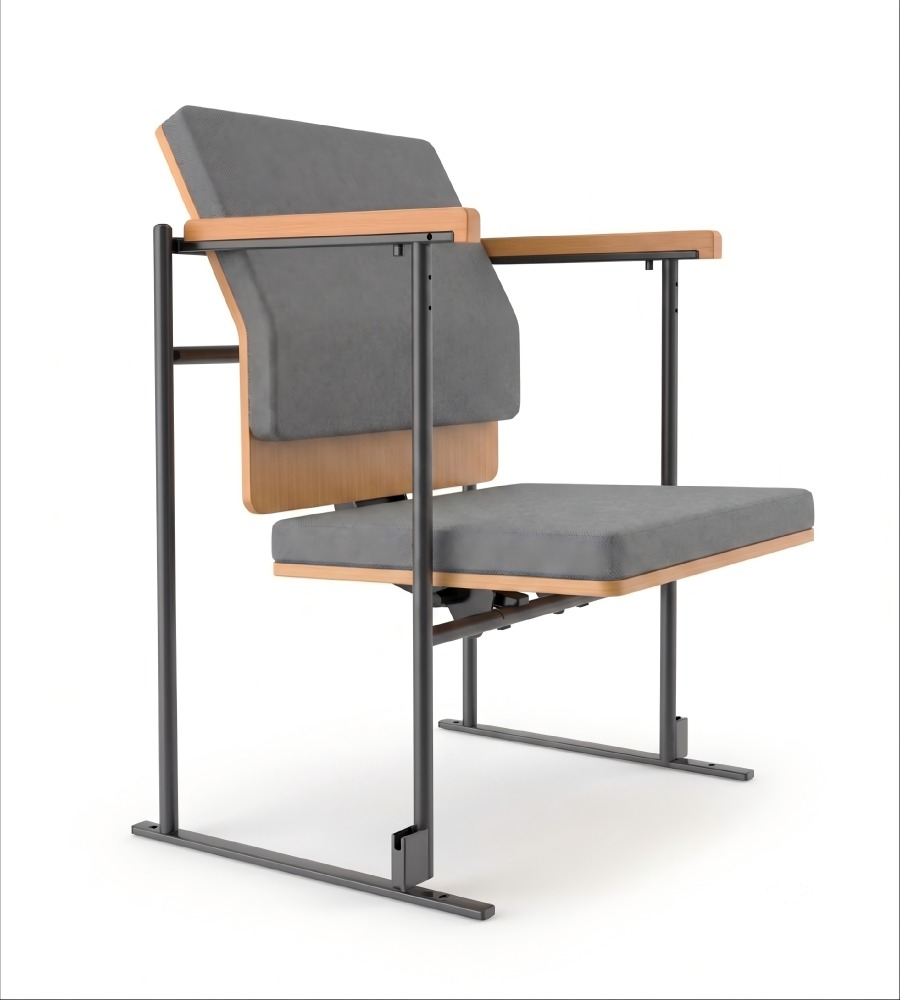 現代簡約實木禮堂椅 Modern Wood Auditorium Chair with Tablet