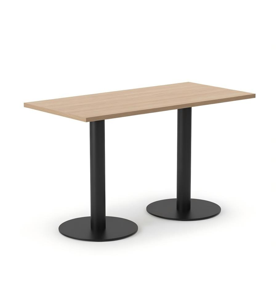 現代茶餐廳淺木色長方形鋼架餐枱 | Modern Wood Dining Table