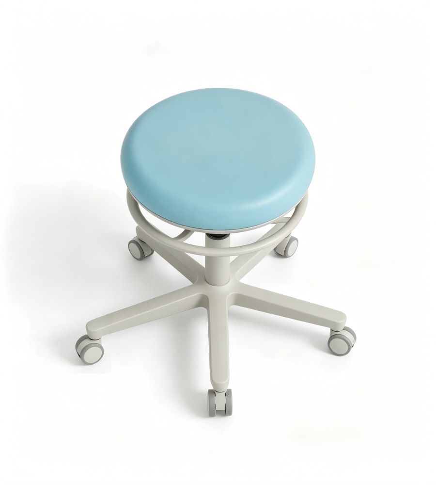 舒適實用淺藍色布藝可升降帶轆辦公椅 Light Blue Fabric Adjustable Office Chair