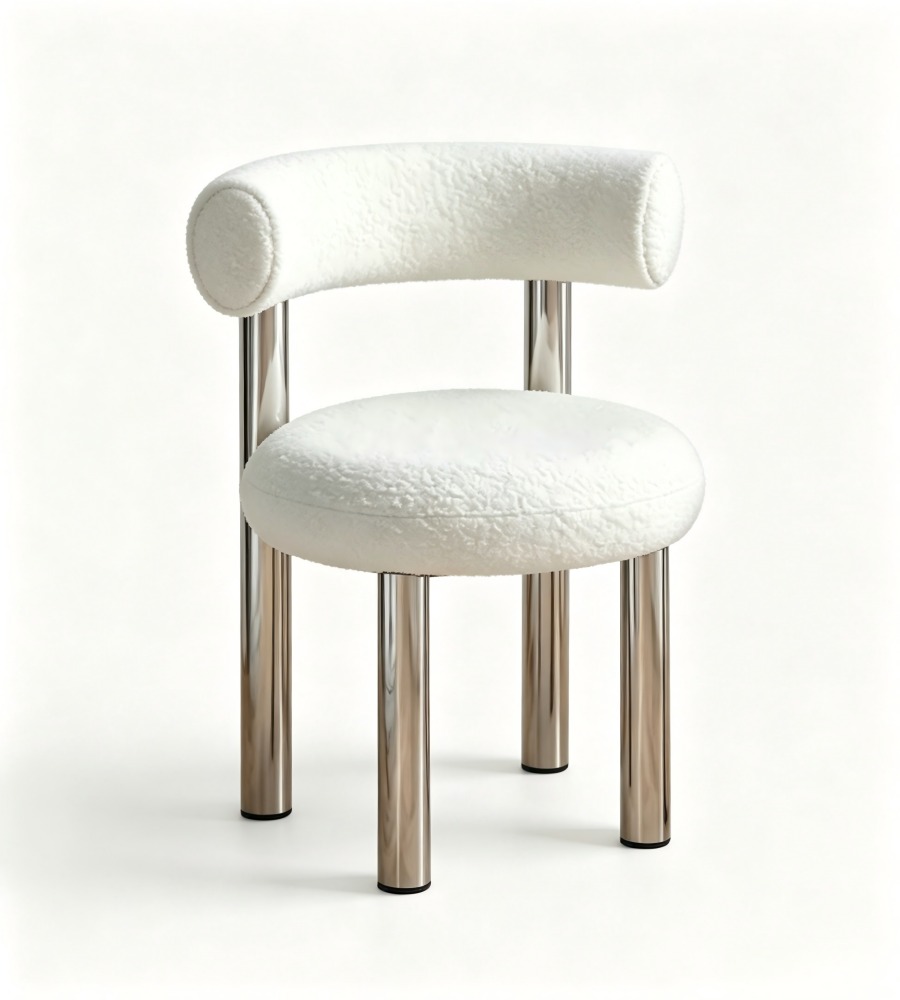 圓融絨面休閒椅 Soft Round Bouclé Chair