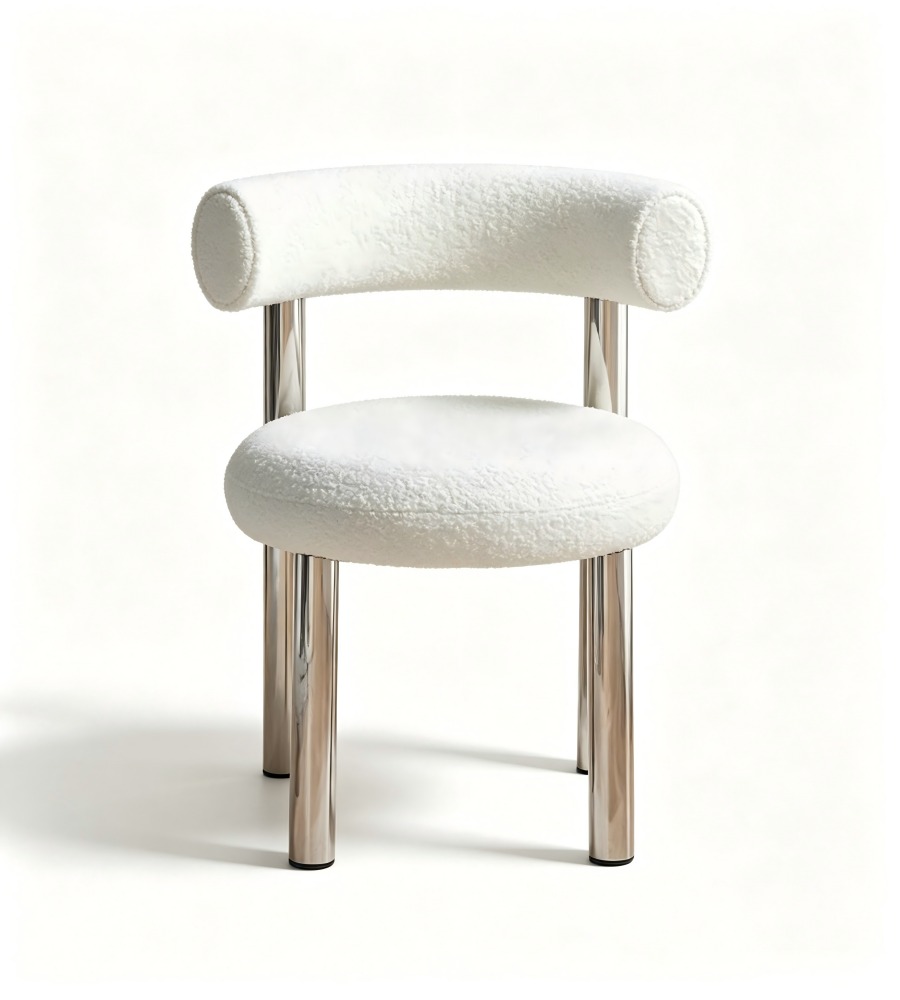 圓融絨面休閒椅 Soft Round Bouclé Chair