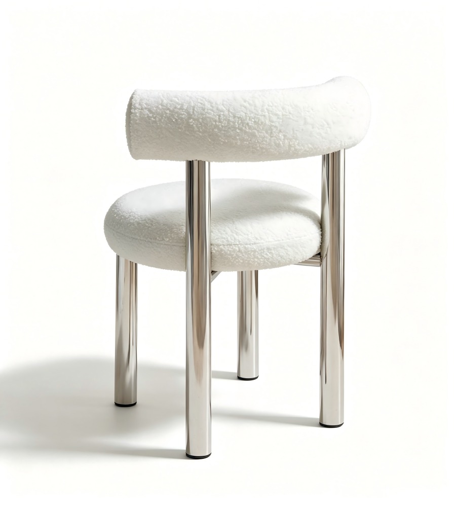 圓融絨面休閒椅 Soft Round Bouclé Chair